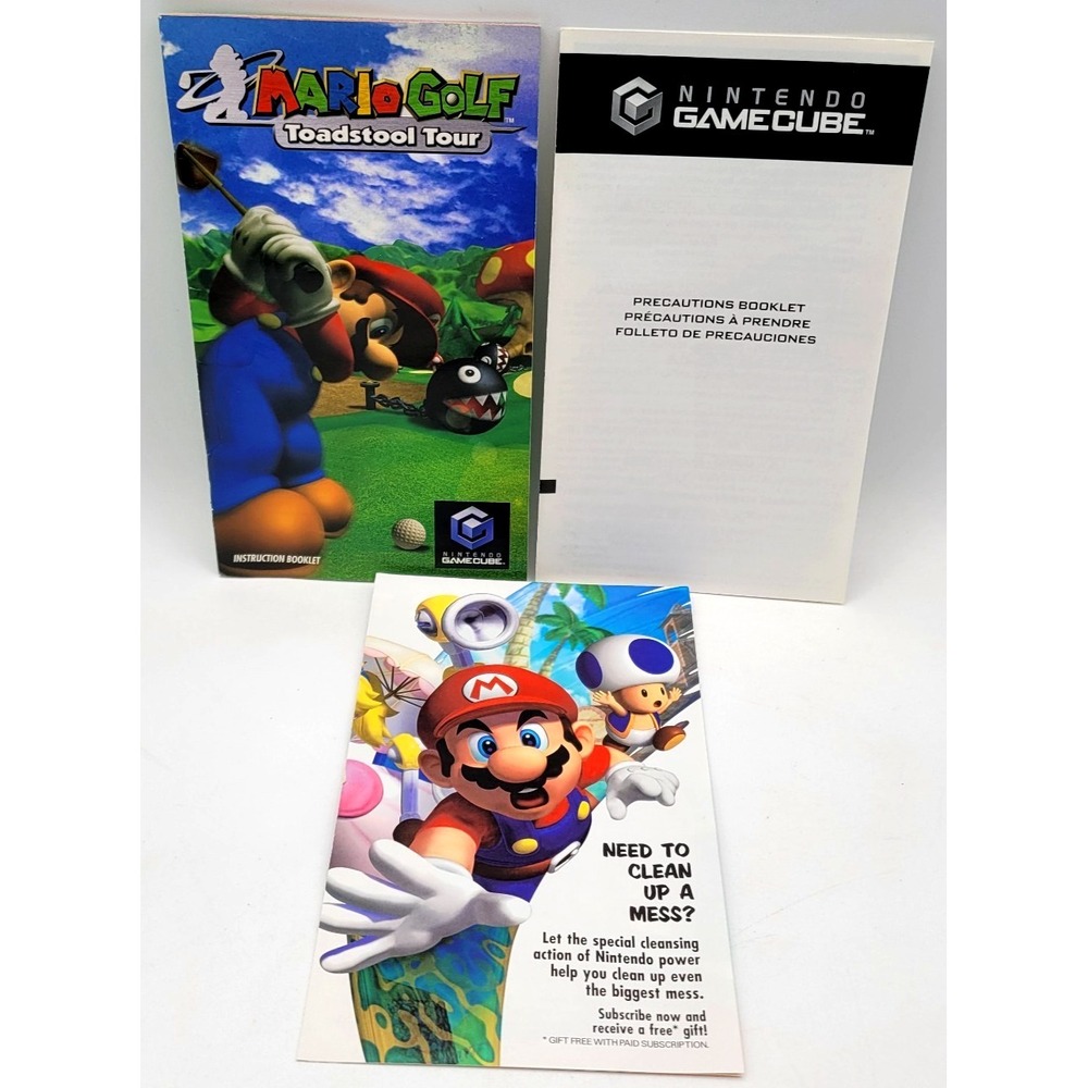 Mario‎ Golf Toadstool Tour  Authentic MANUALS ONLY Nintendo GAMECUBE *NO GAME*